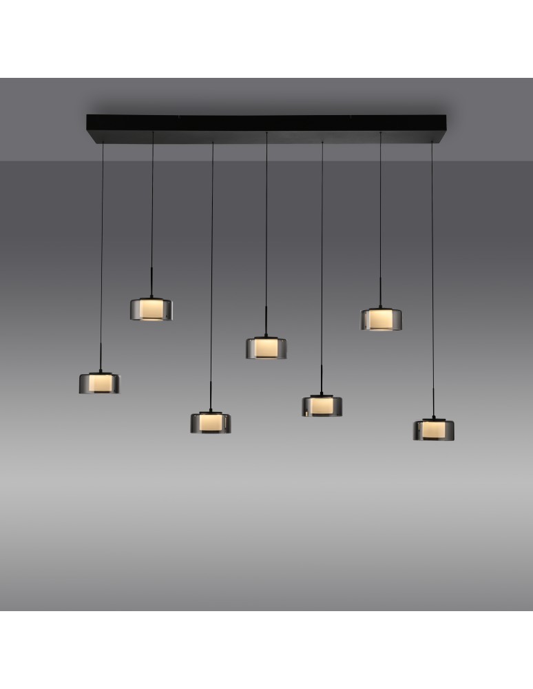 Paul Neuhaus Rika Lampa Wisząca Czarny/Smoky 2115-18
