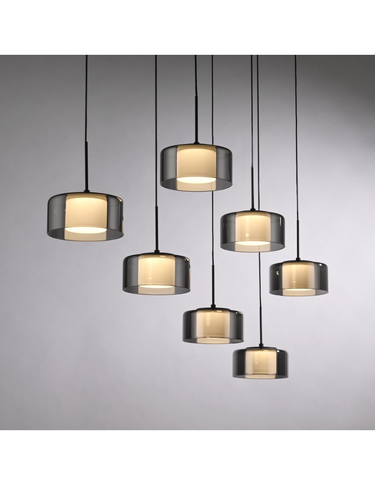 Paul Neuhaus Rika Lampa Wisząca Czarny/Smoky 2115-18