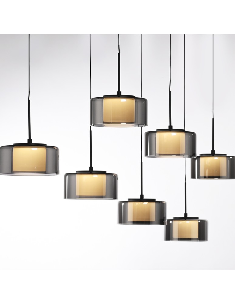Paul Neuhaus Rika Lampa Wisząca Czarny/Smoky 2115-18