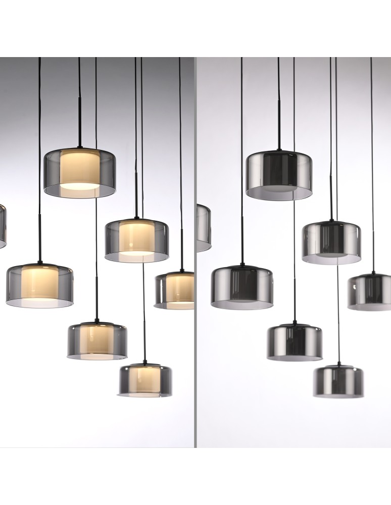 Paul Neuhaus Rika Lampa Wisząca Czarny/Smoky 2115-18