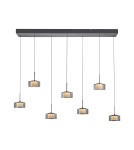 Paul Neuhaus Rika Lampa Wisząca Czarny/Smoky 2115-18