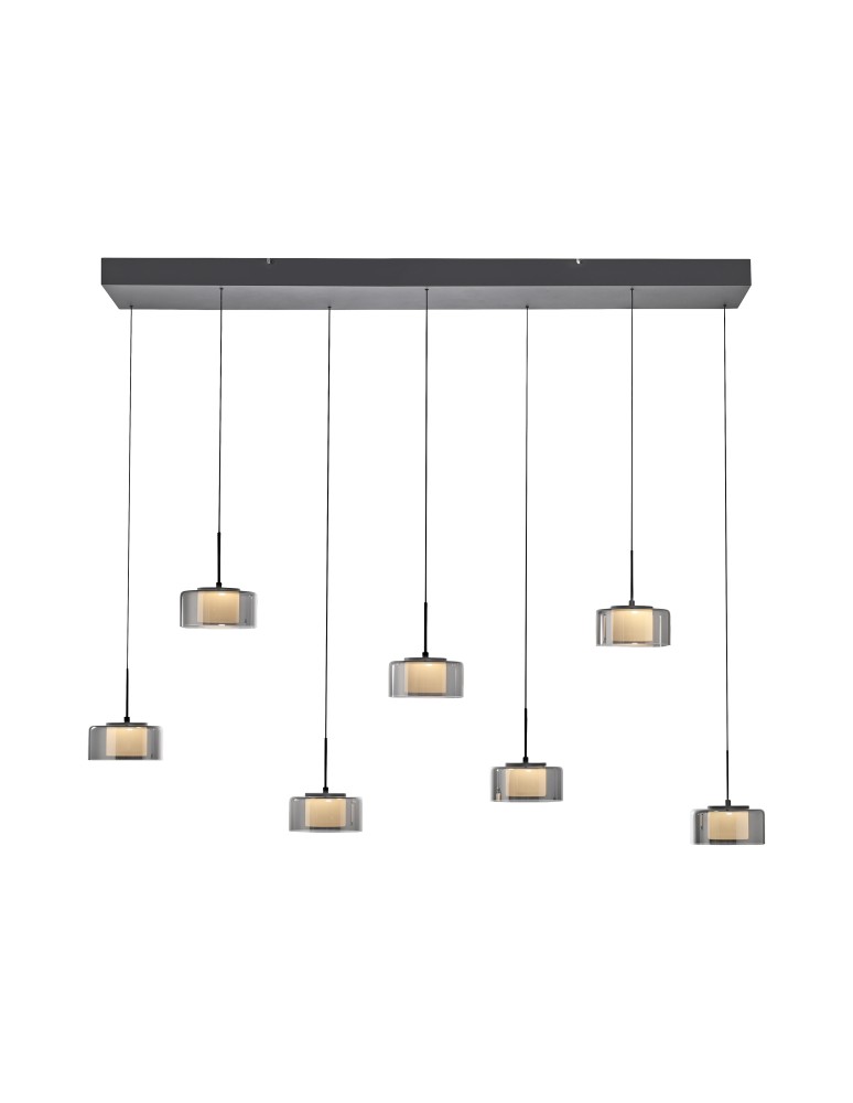 Paul Neuhaus Rika Lampa Wisząca Czarny/Smoky 2115-18