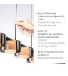 Paul Neuhaus Rika Lampa Wisząca Czarny/Smoky 2116-18