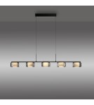 Paul Neuhaus Rika Lampa Wisząca Czarny/Smoky 2116-18