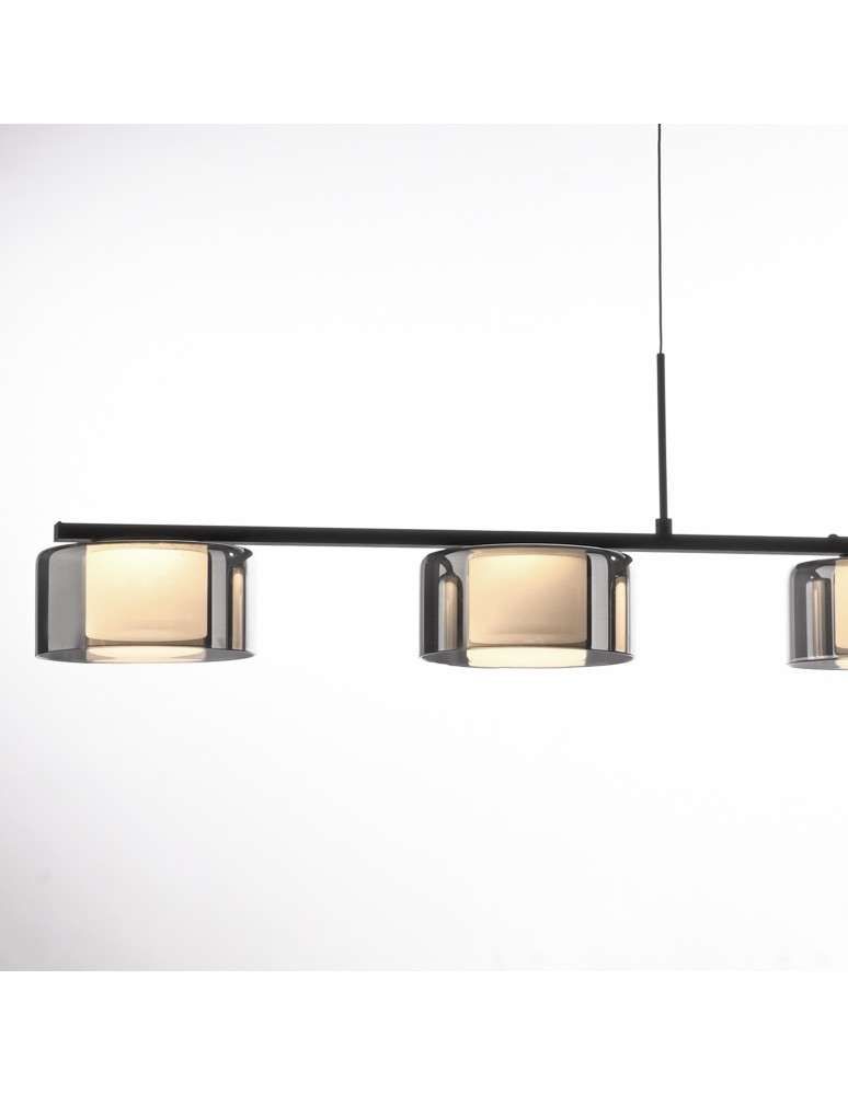 Paul Neuhaus Rika Lampa Wisząca Czarny/Smoky 2116-18