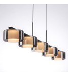 Paul Neuhaus Rika Lampa Wisząca Czarny/Smoky 2116-18
