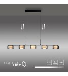 Paul Neuhaus Rika Lampa Wisząca Czarny/Smoky 2116-18