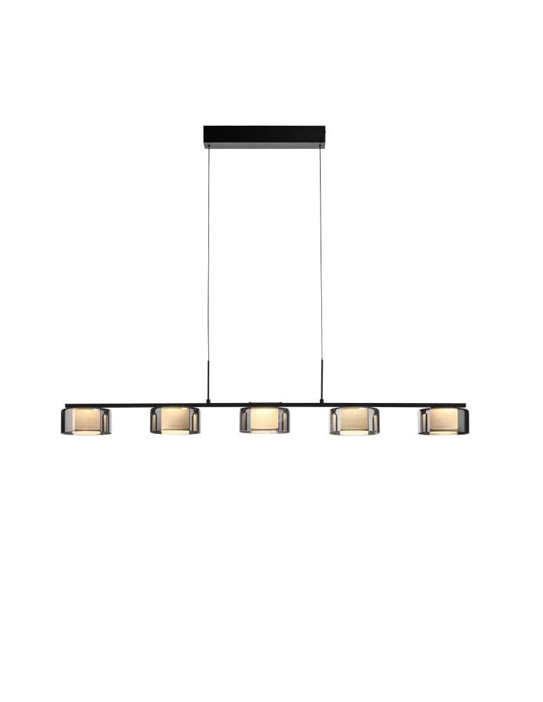 Paul Neuhaus Rika Lampa Wisząca Czarny/Smoky 2116-18