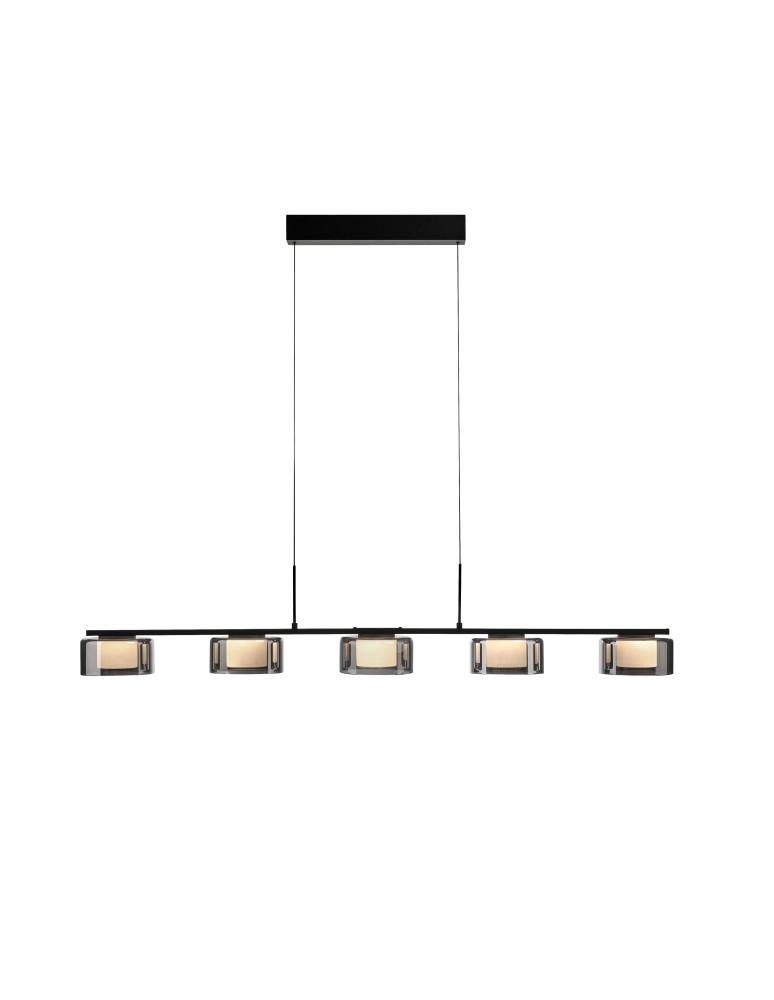 Paul Neuhaus Rika Lampa Wisząca Czarny/Smoky 2116-18