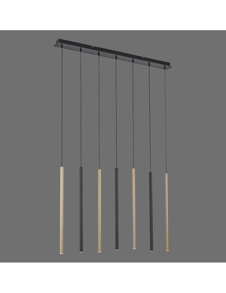 Paul Neuhaus Flute Lampa Wisząca Matowy Mosiądz/Czarny 2117-18