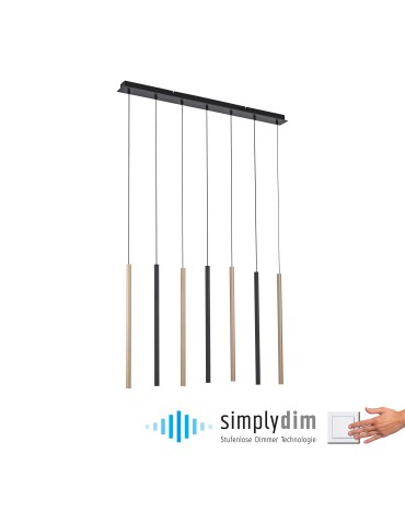 Paul Neuhaus Flute Lampa Wisząca Matowy Mosiądz/Czarny 2117-18 - product 2