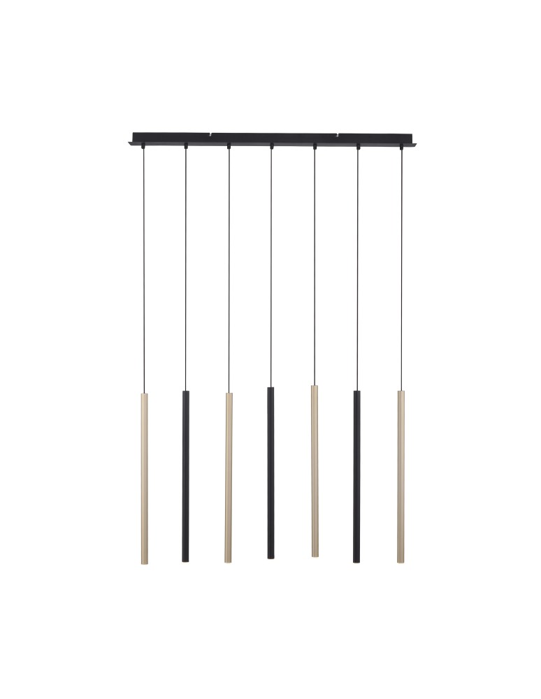Paul Neuhaus Flute Lampa Wisząca Matowy Mosiądz/Czarny 2117-18