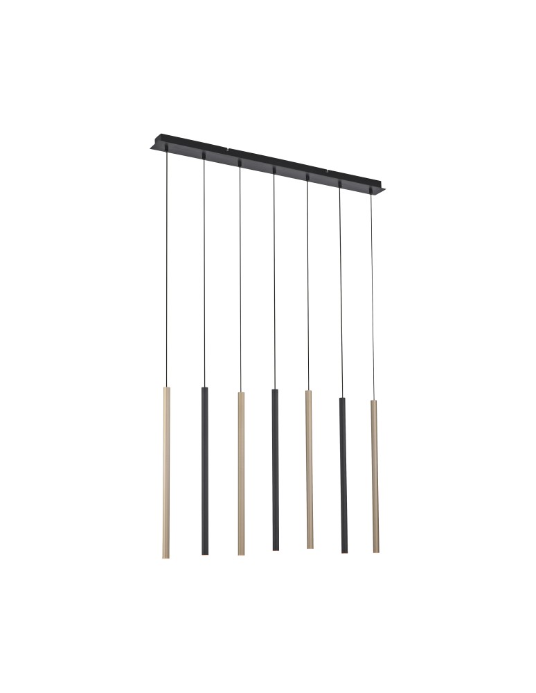 Paul Neuhaus Flute Lampa Wisząca Matowy Mosiądz/Czarny 2117-18