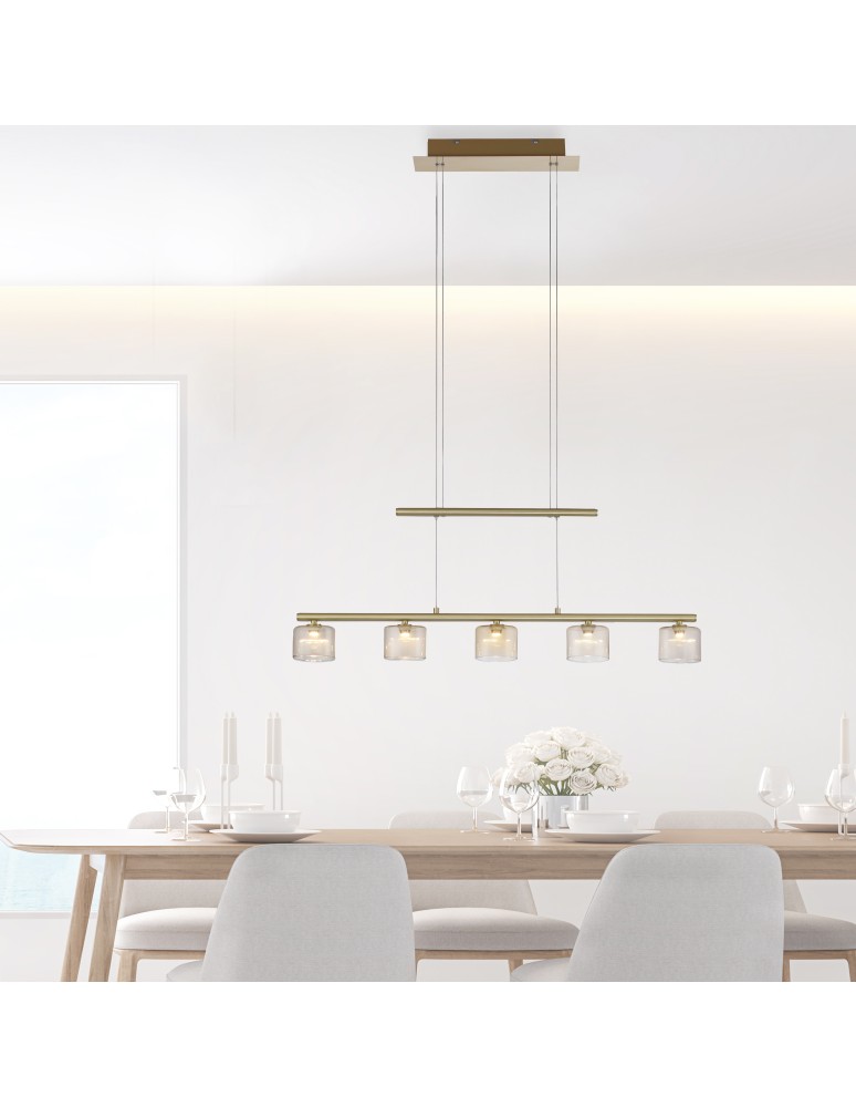 Paul Neuhaus Hydra Lampa Wisząca Matowy Mosiądz 2209-60