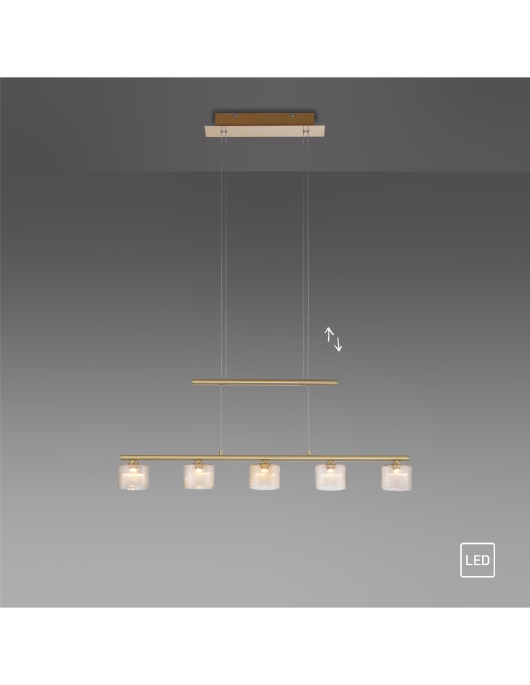 Paul Neuhaus Hydra Lampa Wisząca Matowy Mosiądz 2209-60