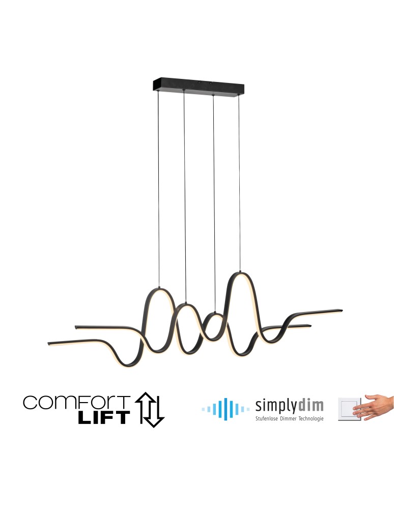 Paul Neuhaus Altitude Lampa Wisząca Czarny 2292-18