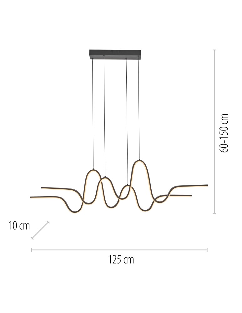 Paul Neuhaus Altitude Lampa Wisząca Czarny 2292-18
