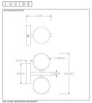 Wall lamps - Lucide TYCHO Wall lamp 2xG9 black black grey 45274/02/30 - product 7