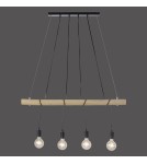 Paul Neuhaus Tero Lampa Wisząca Drewno/Czarny 15505-18