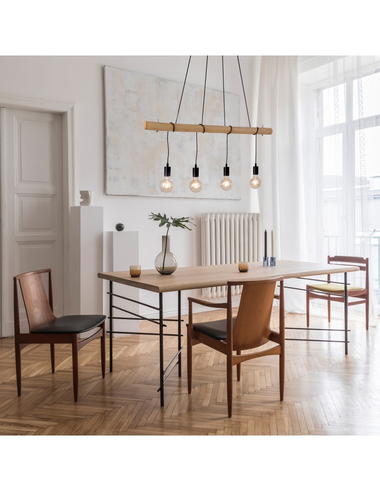 Paul Neuhaus Tero Lampa Wisząca Drewno/Czarny 15505-18