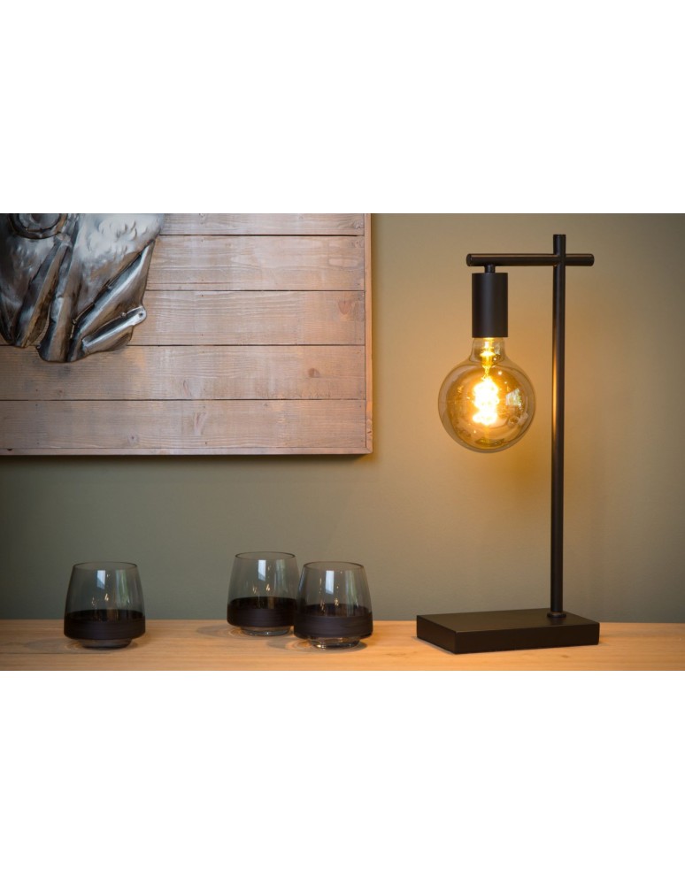 Loft table lamps - industrial - Lucide LEANNE Desk 1xE27 black 21521/01/30 - product kolory-swiatla.pl 4