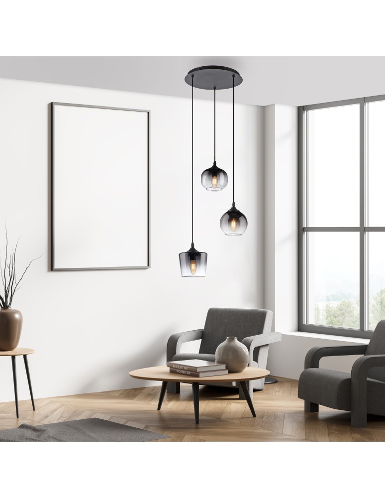 Paul Neuhaus Zea Lampa Wisząca Czarny 15424-18
