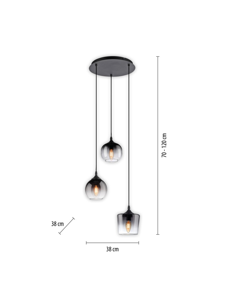 Paul Neuhaus Zea Lampa Wisząca Czarny 15424-18