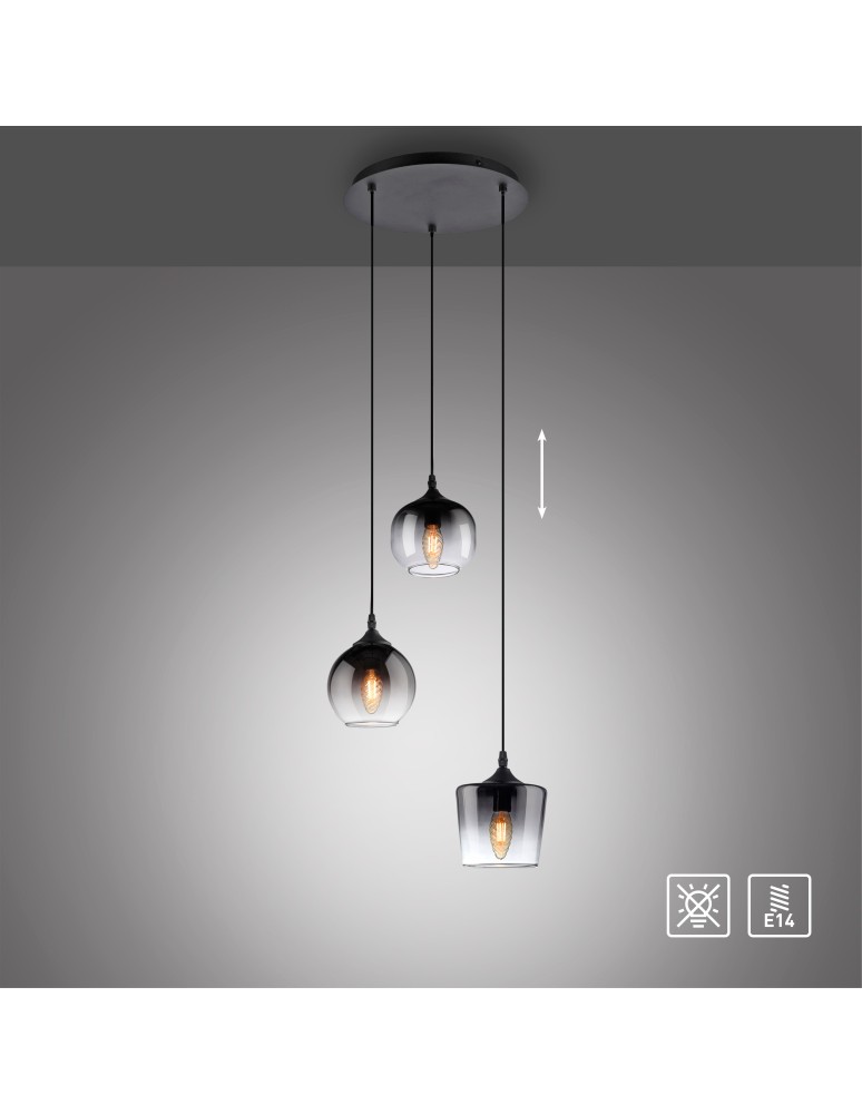 Paul Neuhaus Zea Lampa Wisząca Czarny 15424-18