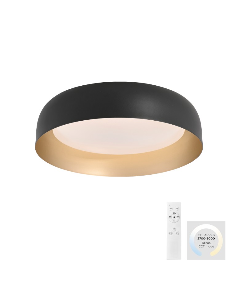 Paul Neuhaus Osko Lampa Sufitowa Czarny/Złoty 14215-18