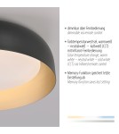 Paul Neuhaus Osko Lampa Sufitowa Czarny/Złoty 14215-18