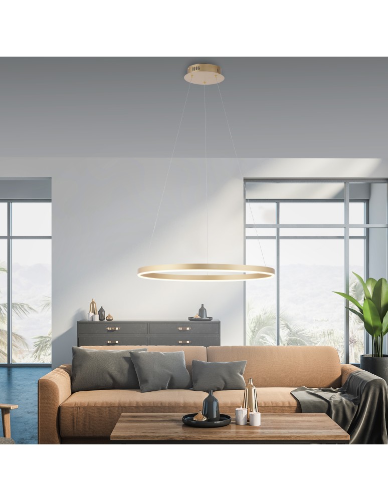 Paul Neuhaus Ritus Lampa Wisząca Matowy Mosiądz 15394-60