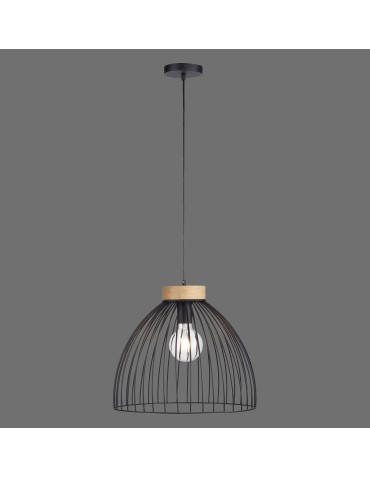 Paul Neuhaus Lami Lampa Wisząca Czarny/Drewno 11419-18