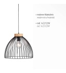 Paul Neuhaus Lami Lampa Wisząca Czarny/Drewno 11419-18