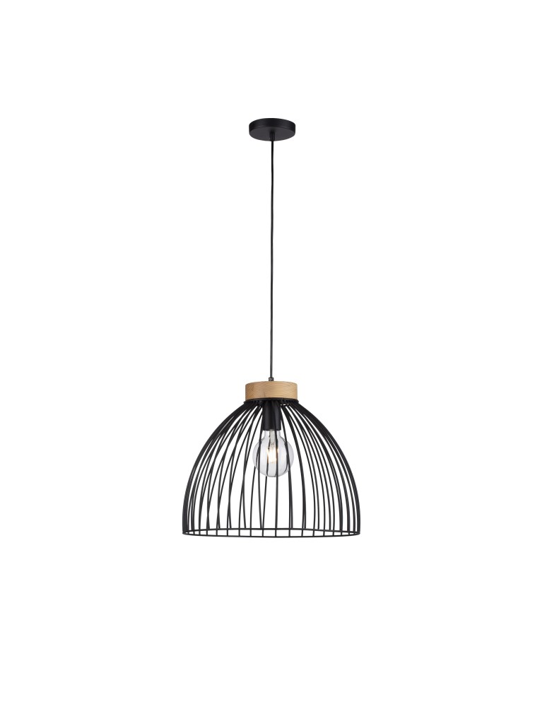 Paul Neuhaus Lami Lampa Wisząca Czarny/Drewno 11419-18