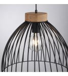 Paul Neuhaus Lami Lampa Wisząca Czarny/Drewno 11419-18