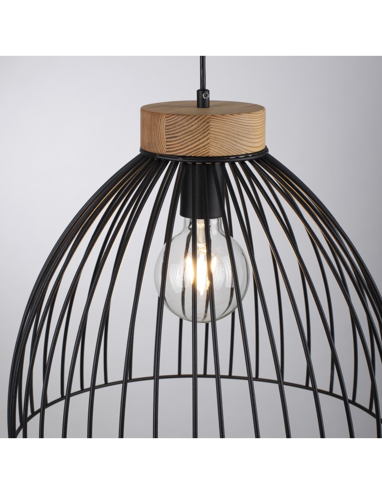 Paul Neuhaus Lami Lampa Wisząca Czarny/Drewno 11419-18