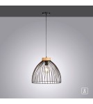 Paul Neuhaus Lami Lampa Wisząca Czarny/Drewno 11419-18