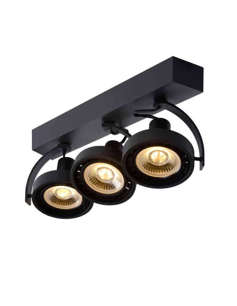 Spotlight ceiling lamps - Lucide DORIAN Ceiling 3xGU10 black 22968/36/30 - product kolory-swiatla.pl 7