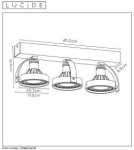 Spotlight ceiling lamps - Lucide DORIAN Ceiling 3xGU10 black 22968/36/30 - product 9