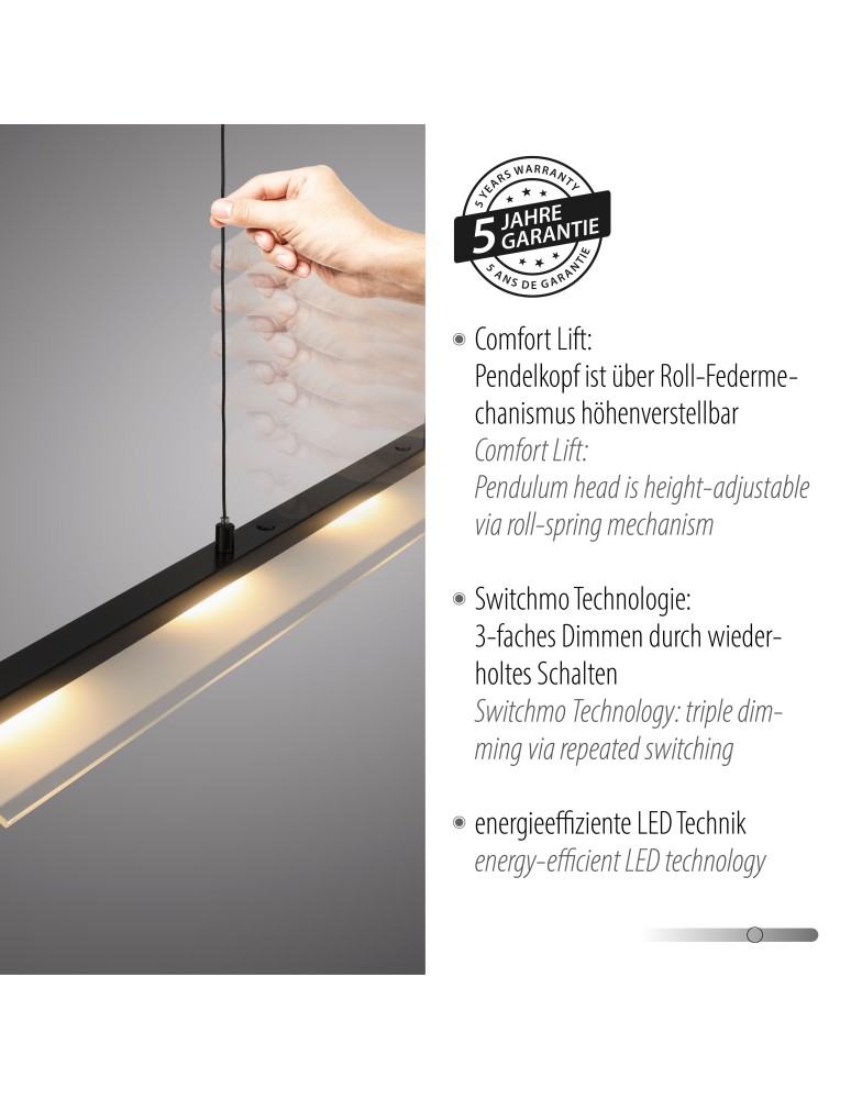 Paul Neuhaus Nele Lampa Wisząca Czarny 12288-18
