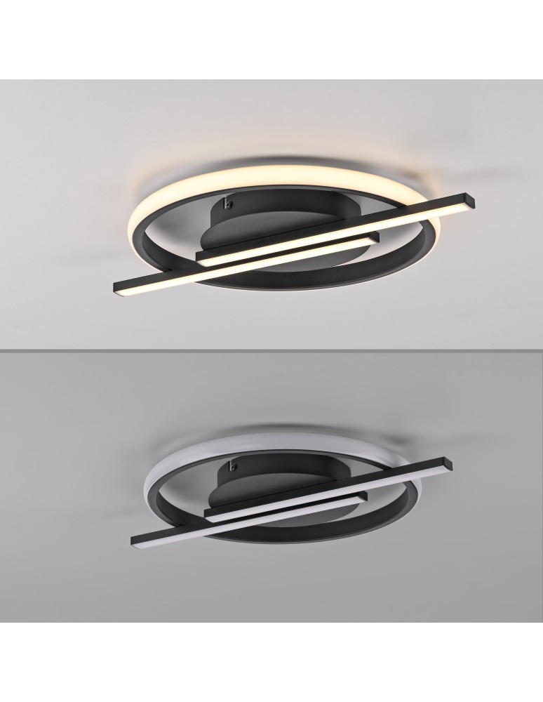 Paul Neuhaus Korsa Lampa Sufitowa Czarny 14130-18