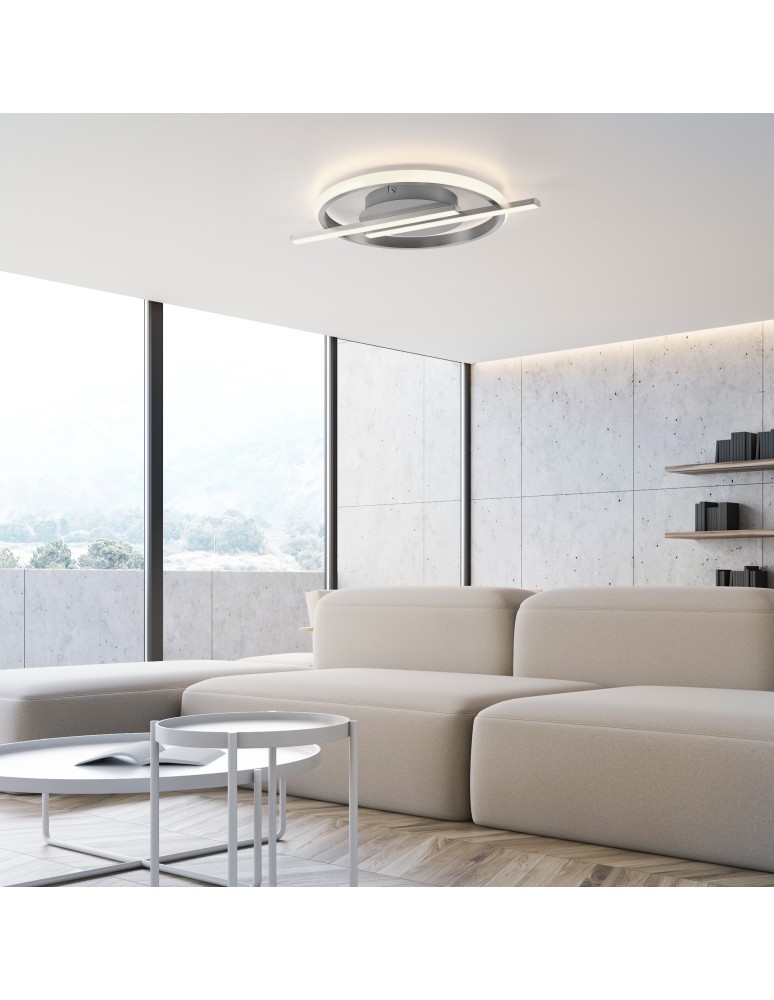 Paul Neuhaus Korsa Lampa Sufitowa Srebrny 14130-55