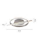 Paul Neuhaus Korsa Lampa Sufitowa Srebrny 14130-55