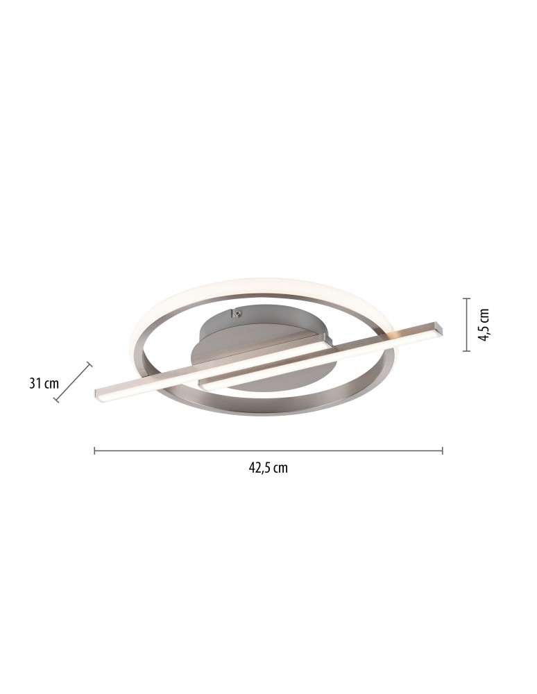 Paul Neuhaus Korsa Lampa Sufitowa Srebrny 14130-55