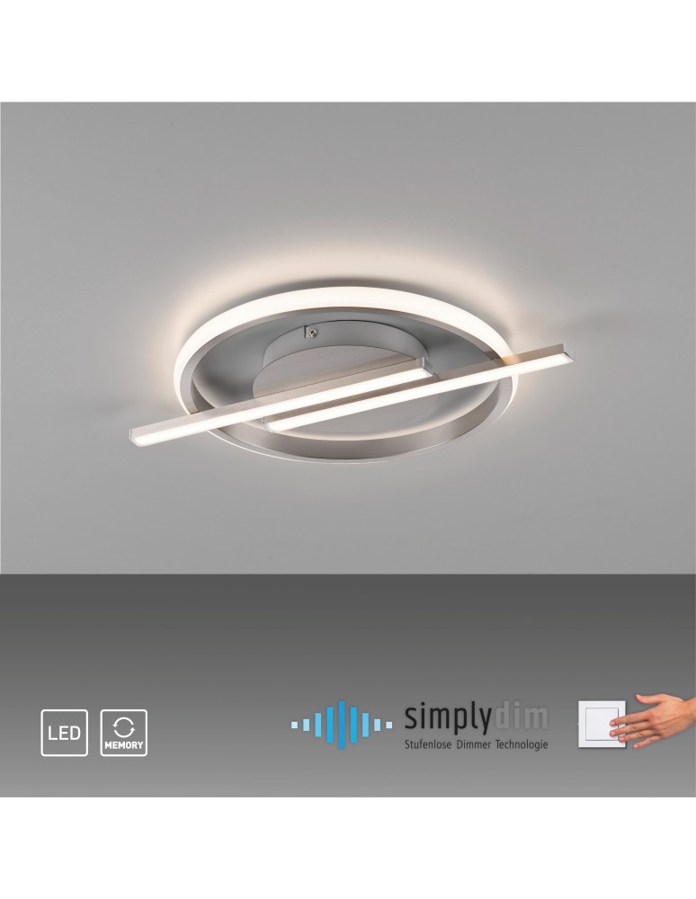 Paul Neuhaus Korsa Lampa Sufitowa Srebrny 14130-55