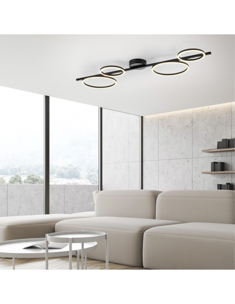 Paul Neuhaus Mini Ritus Lampa Sufitowa Czarny 14211-18
