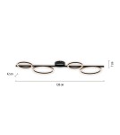 Paul Neuhaus Mini Ritus Lampa Sufitowa Czarny 14211-18