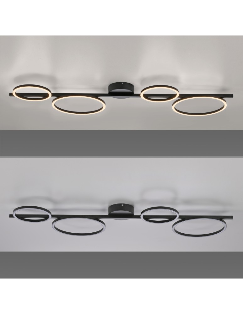 Paul Neuhaus Mini Ritus Lampa Sufitowa Czarny 14211-18