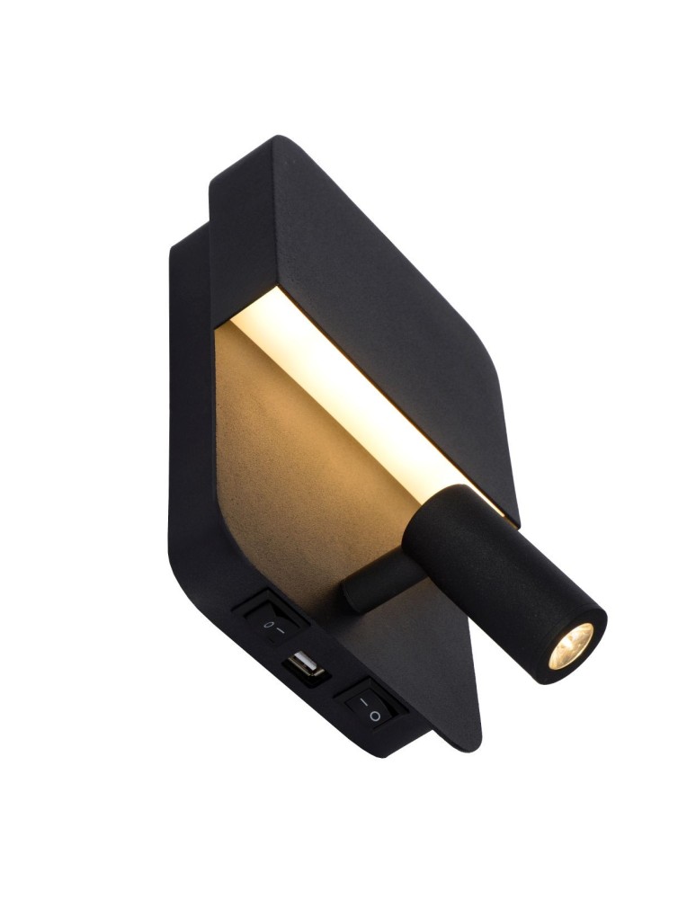 Reading wall lamps - Lucide BOXER Wall mounted LED black 79200/08/30 - product kolory-swiatla.pl 6