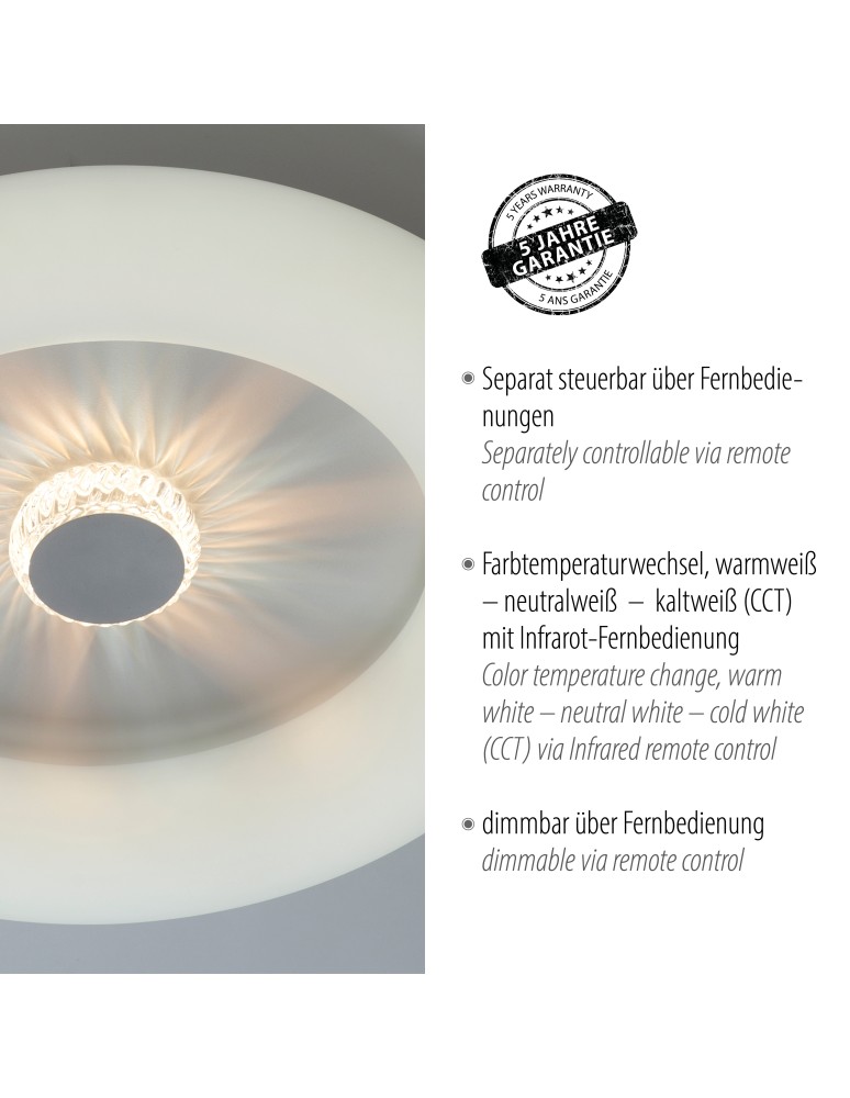 Paul Neuhaus Vertigo Lampa Sufitowa Biały 14383-16